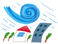 暴風雨のイラスト